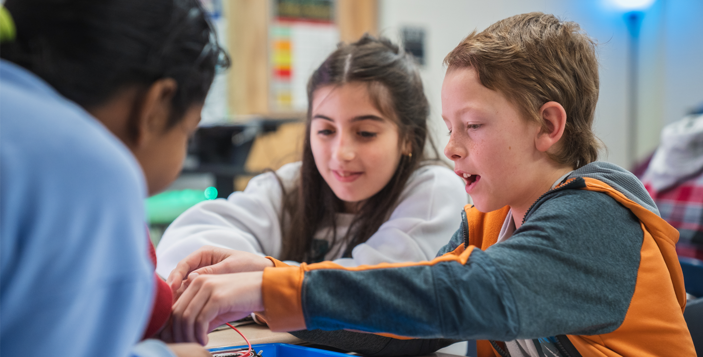 students working together on a project