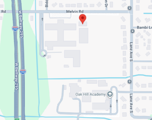 A map view shows a marked location at the intersection of Melvin Rd and Bambi Ln, with green and blue lines indicating roads.