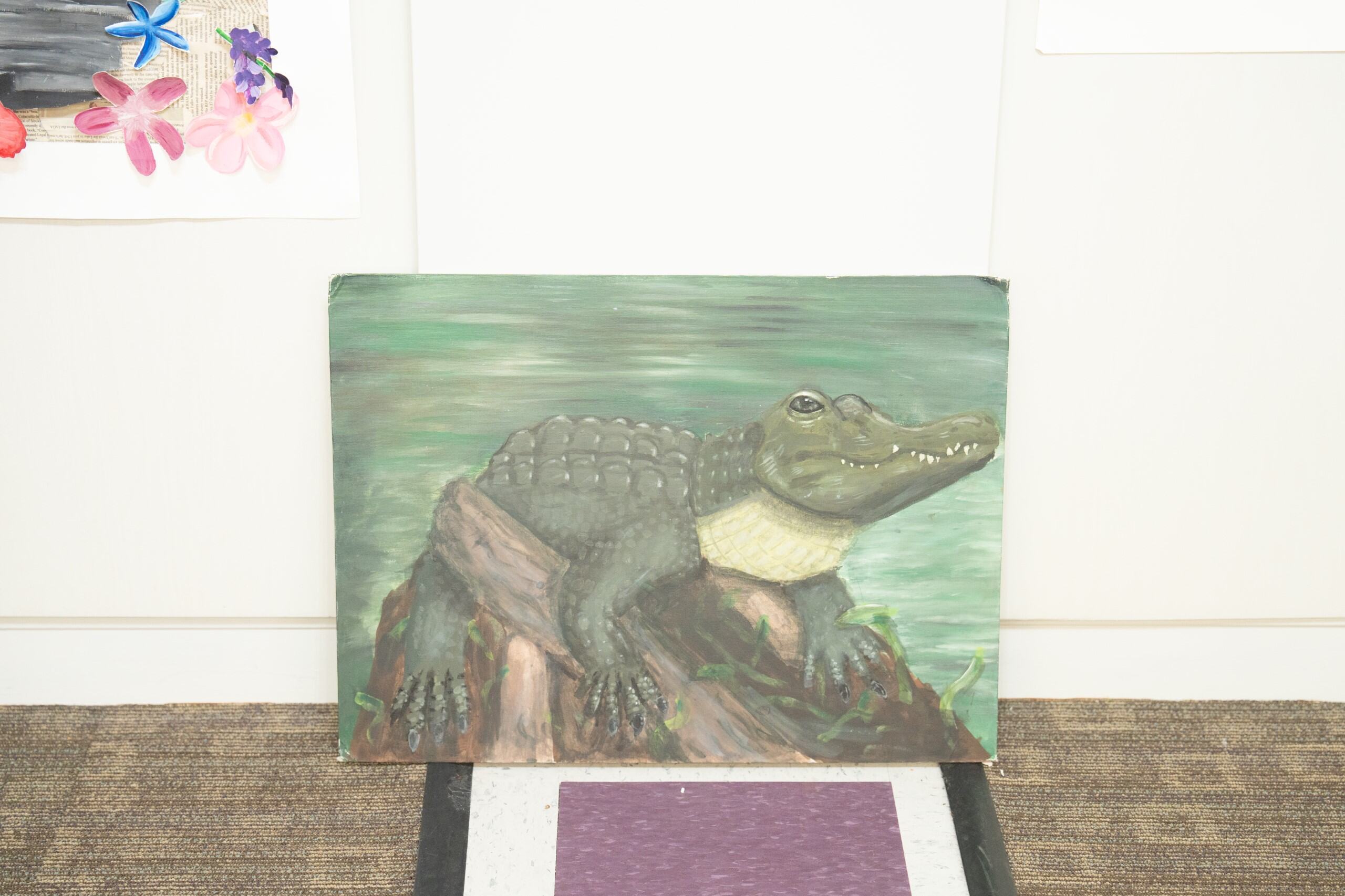 Painting of an gator
