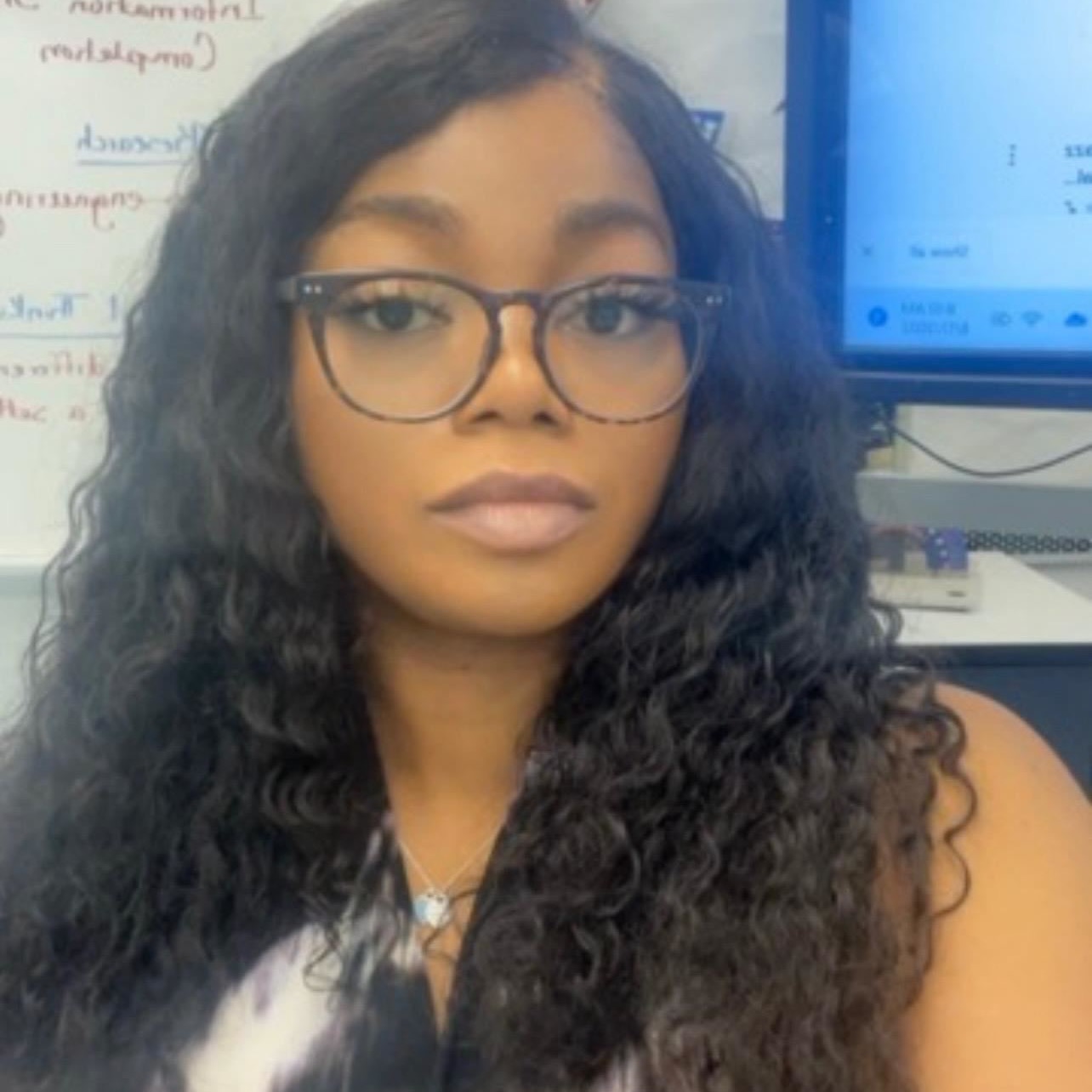 A photo of Vernita Moore , the Assistant Athletic Director at Jean Ribault Middle School 