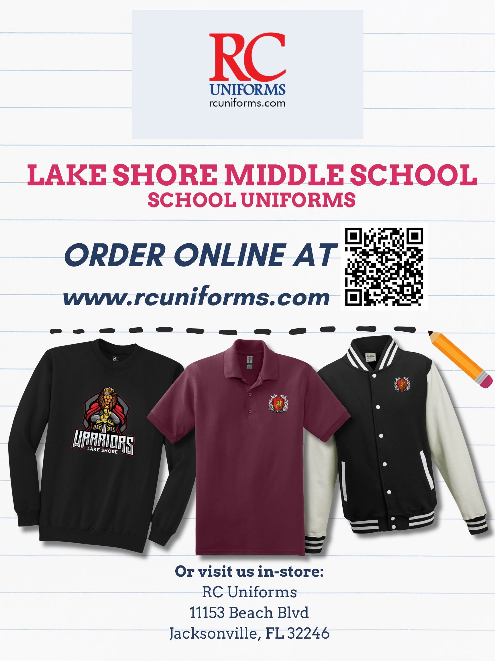 Flyer to Order Uniforms Online