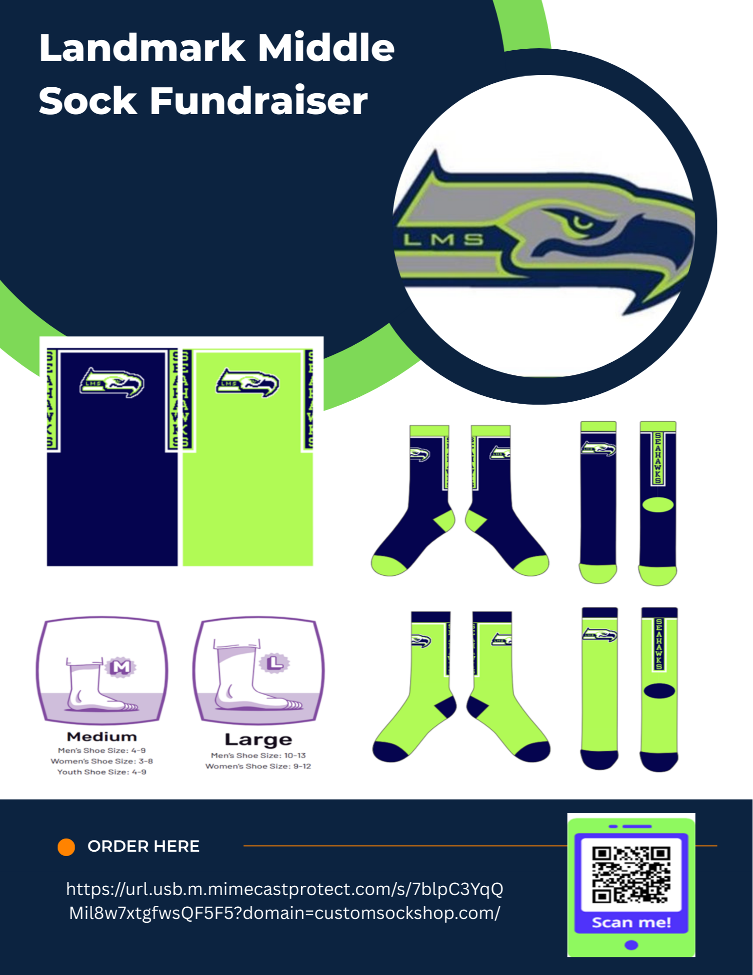 Seahawks Sock Fundraiser