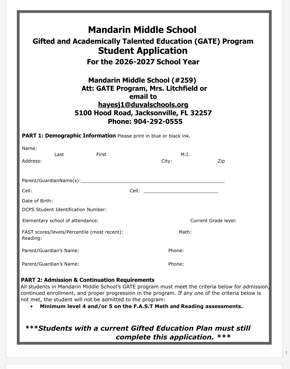 Gate Application Part 1