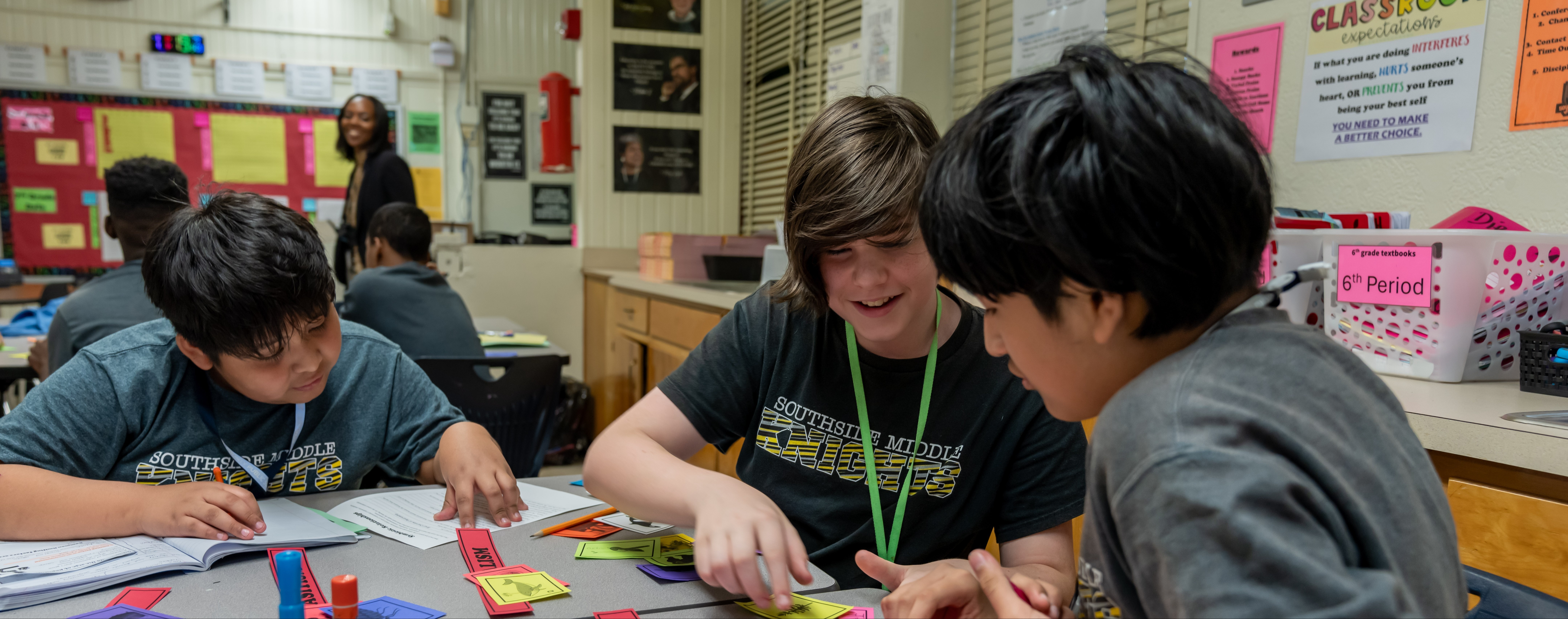 Students learning in class