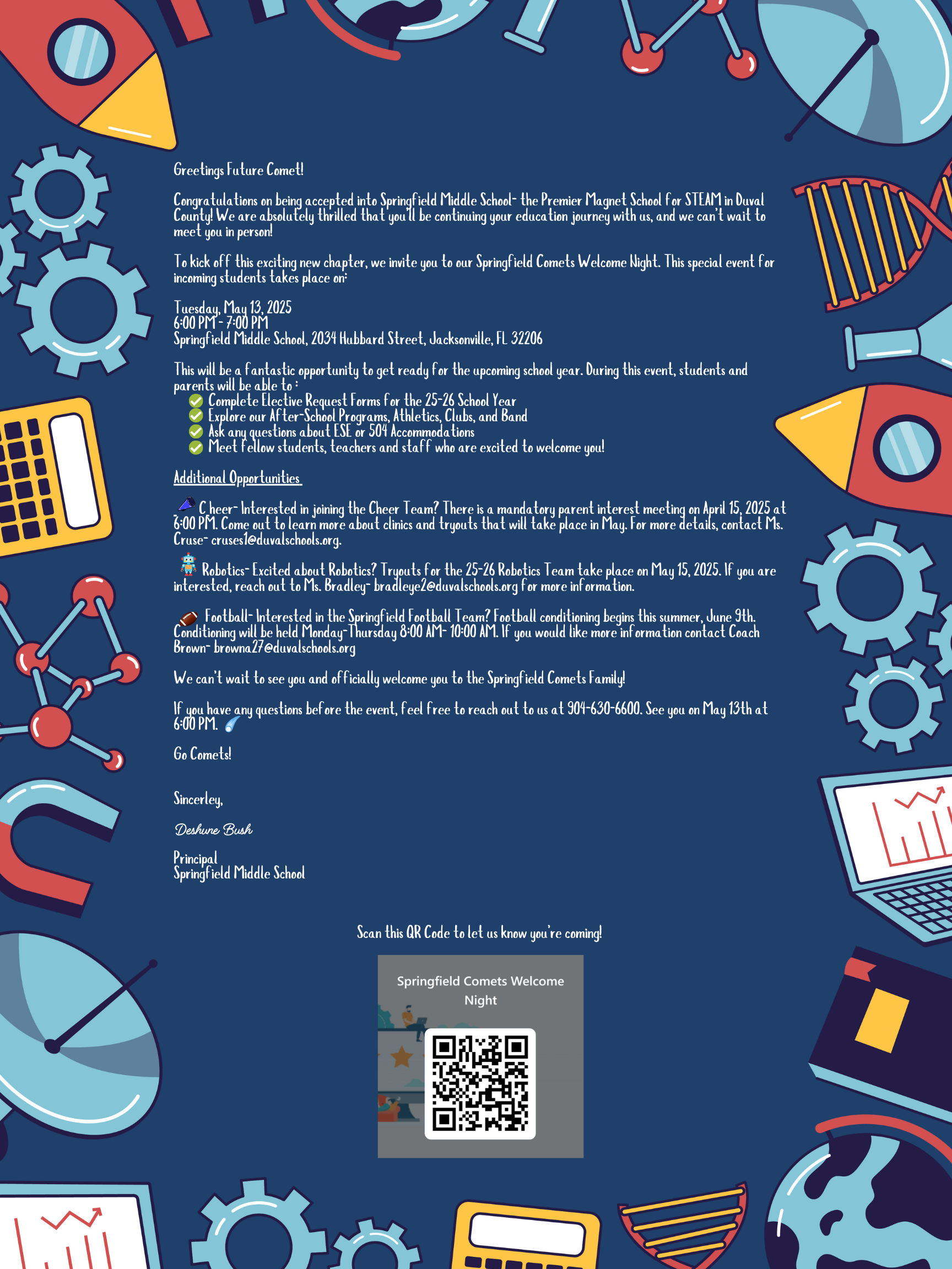 Magnet welcome night letter