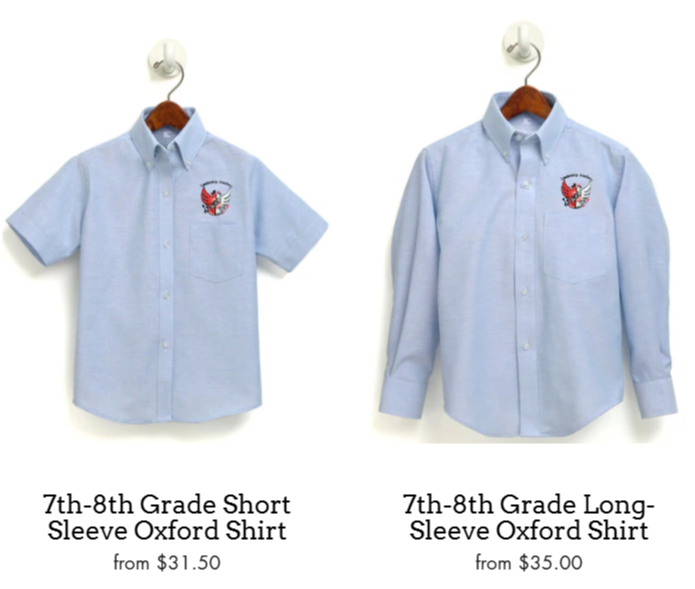 7th grade uniform shirt