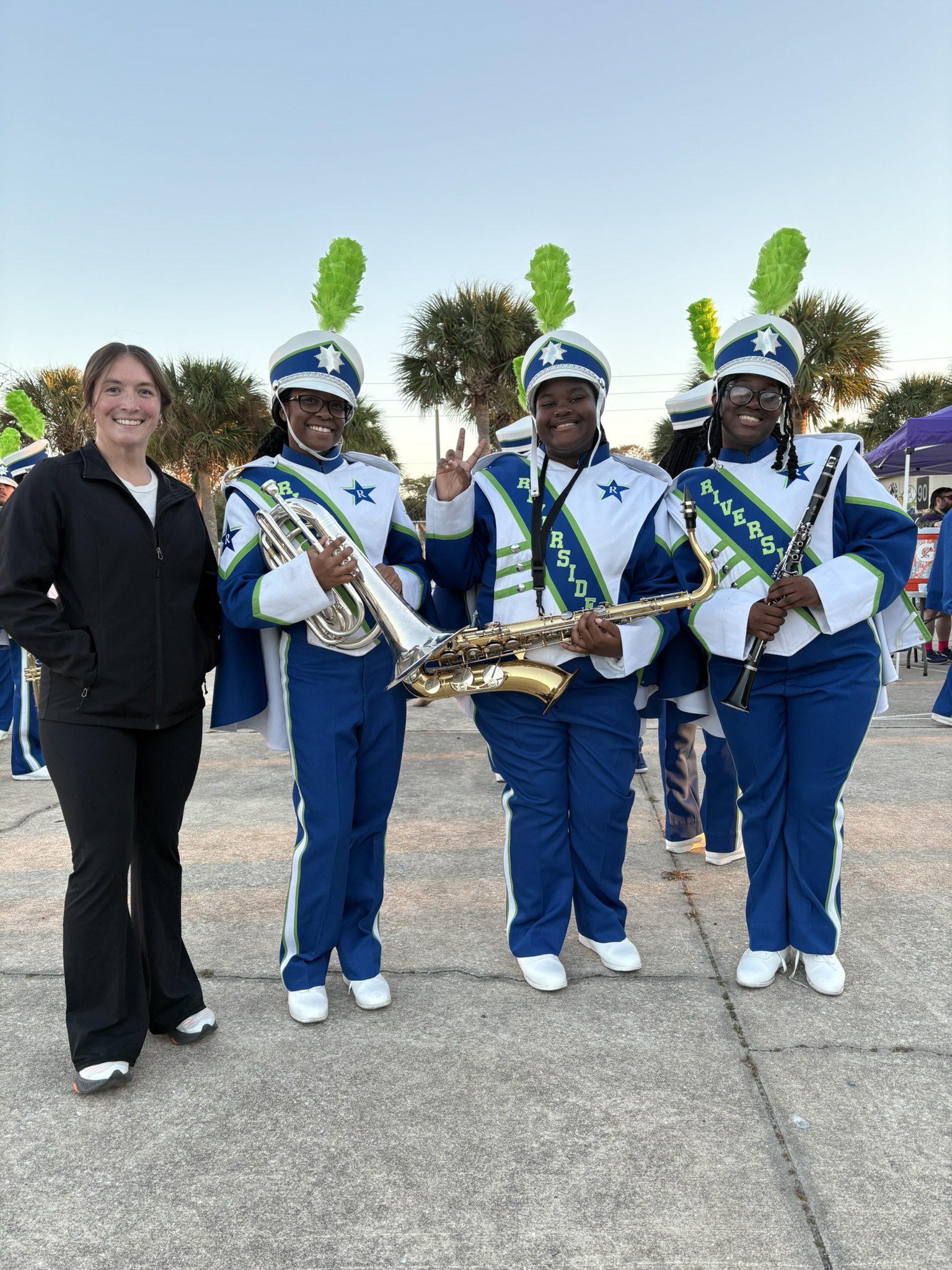 Prior YMWLA students sporting their new RHS uniforms