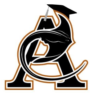The Atlantic Coast Logo (a capital A with a stingray in the shape of a C) wearing a graduation cap.