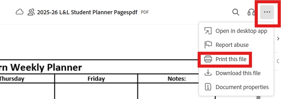 Visual to print this document
