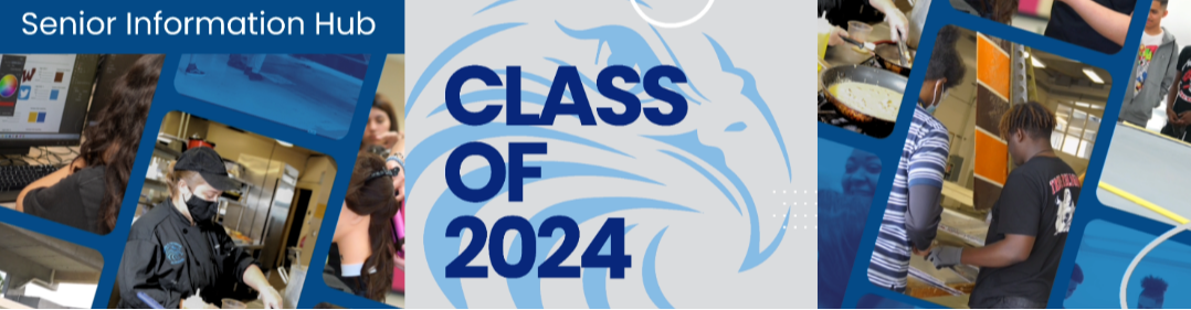 class of 2024 banner with students during classroom