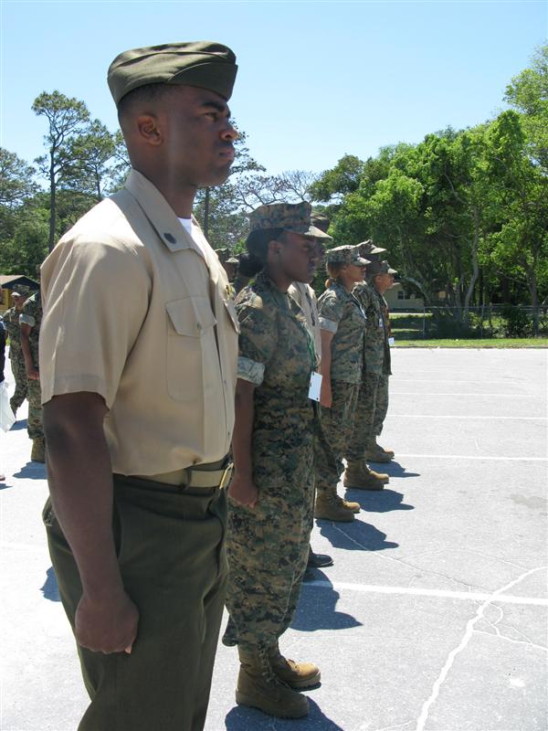 Cadets lined up