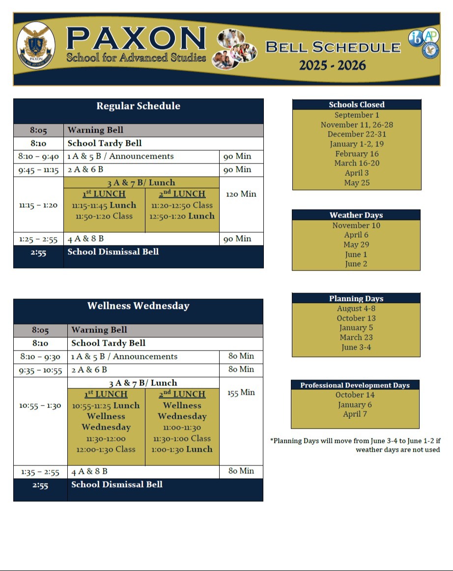 Paxon Bell Schedule