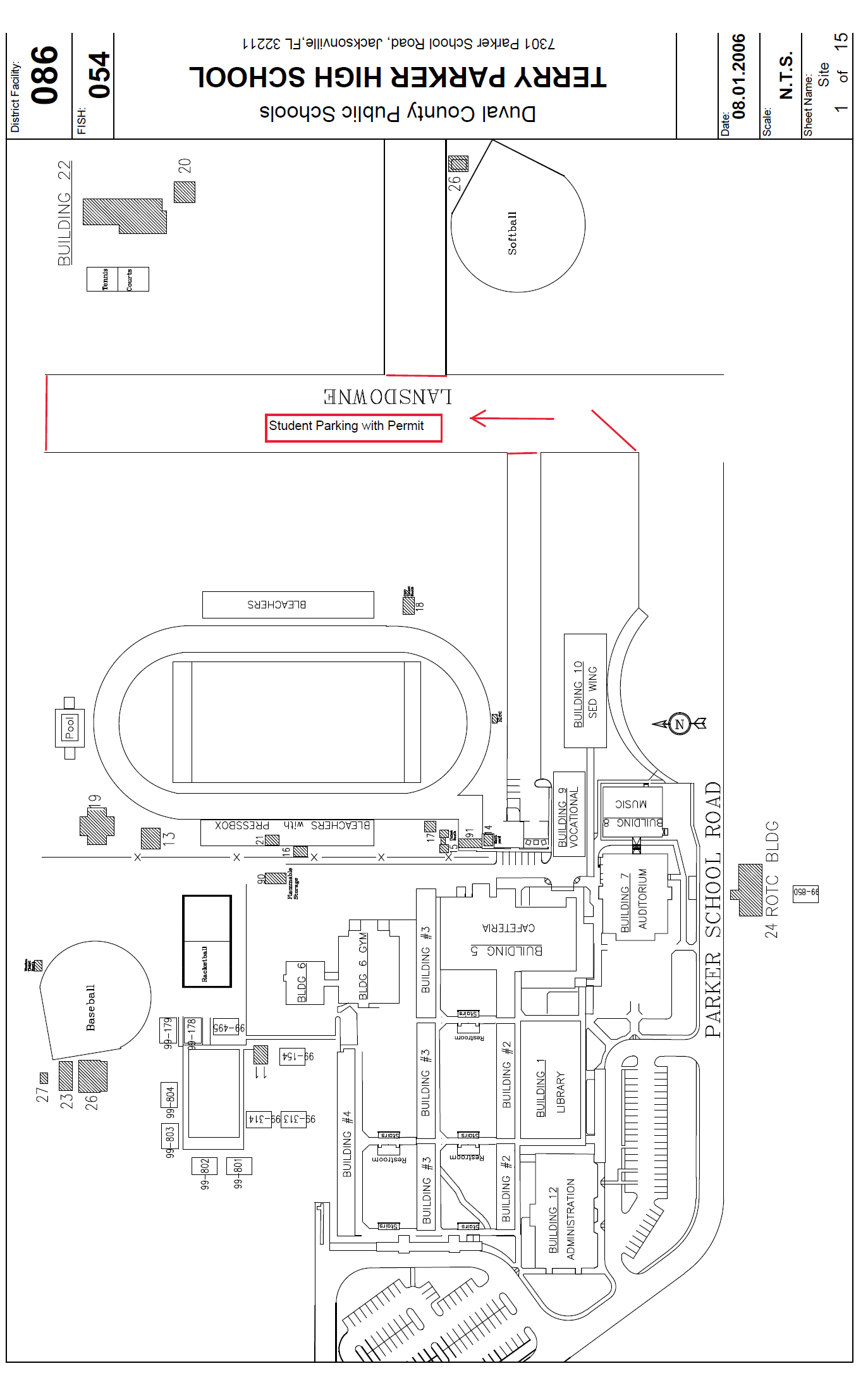 student parking map