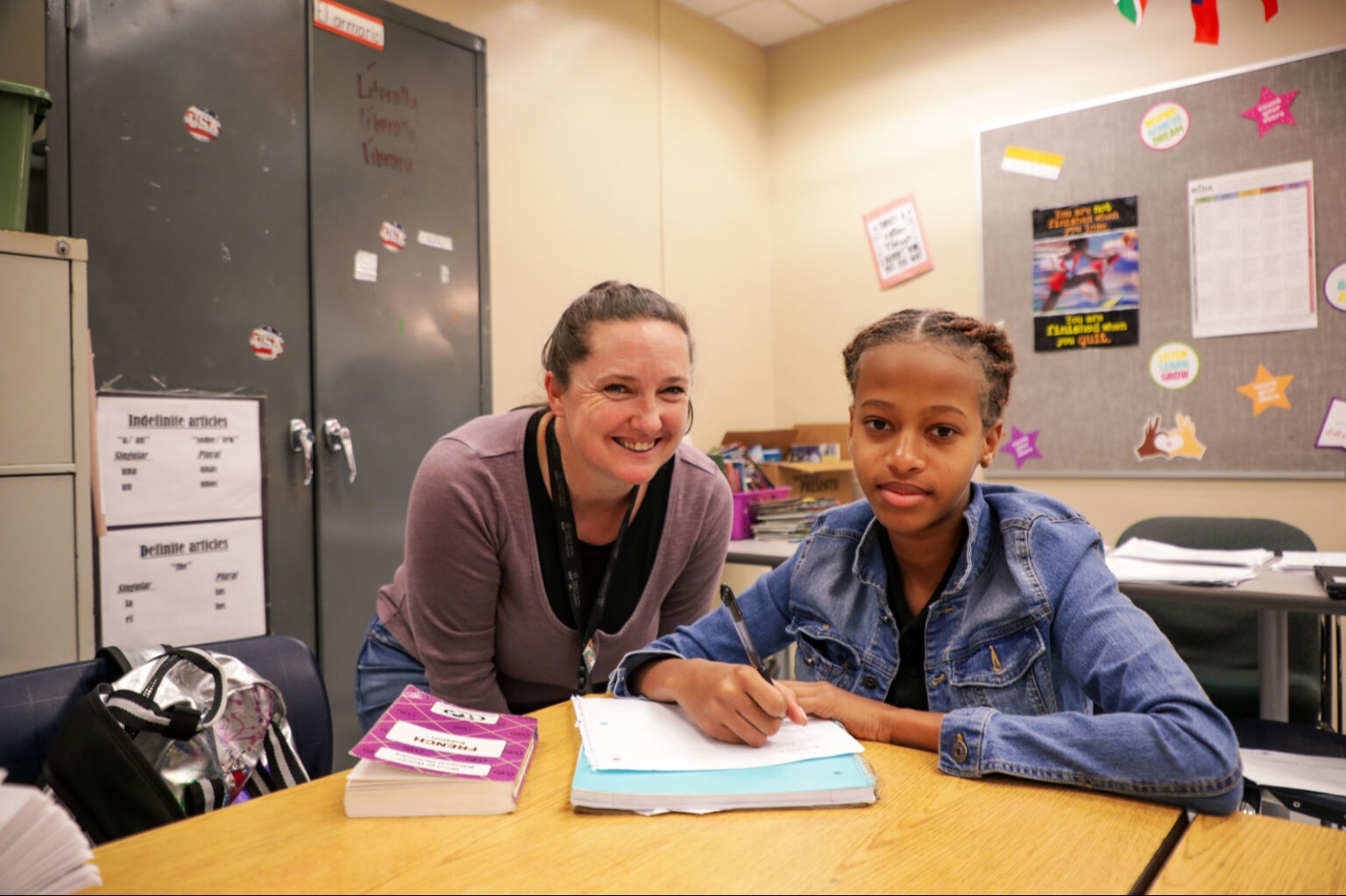 A teacher and student