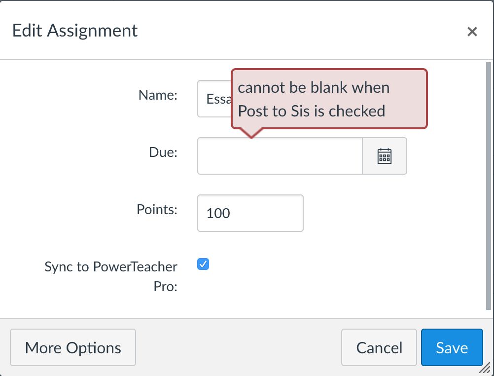 Assignment Validation - Due Date