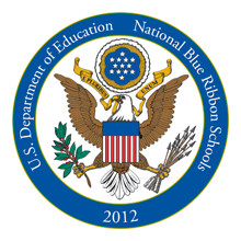 National Blue Ribbon School Eagle Seal Graphic that read 2012