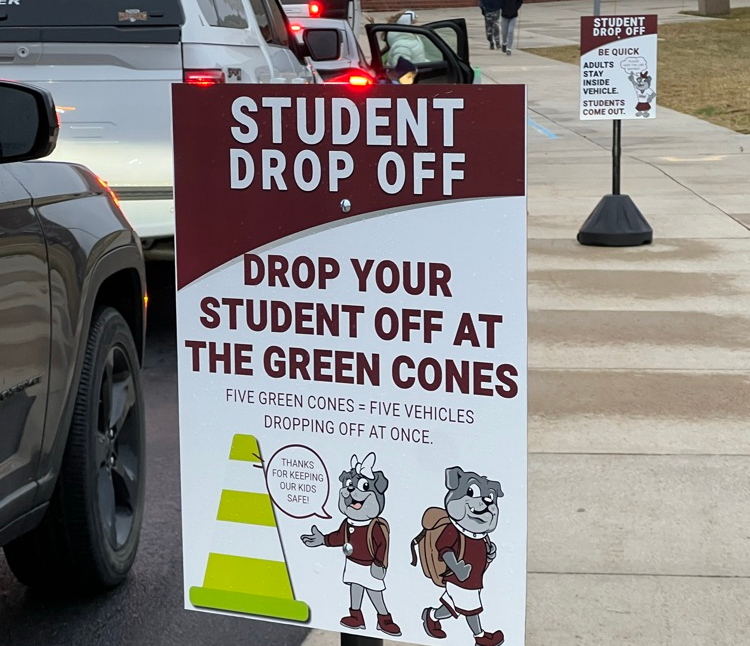 Elementary School Drop Off Instructional Signs