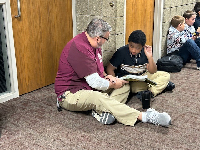 Mr. Ricke helping out!