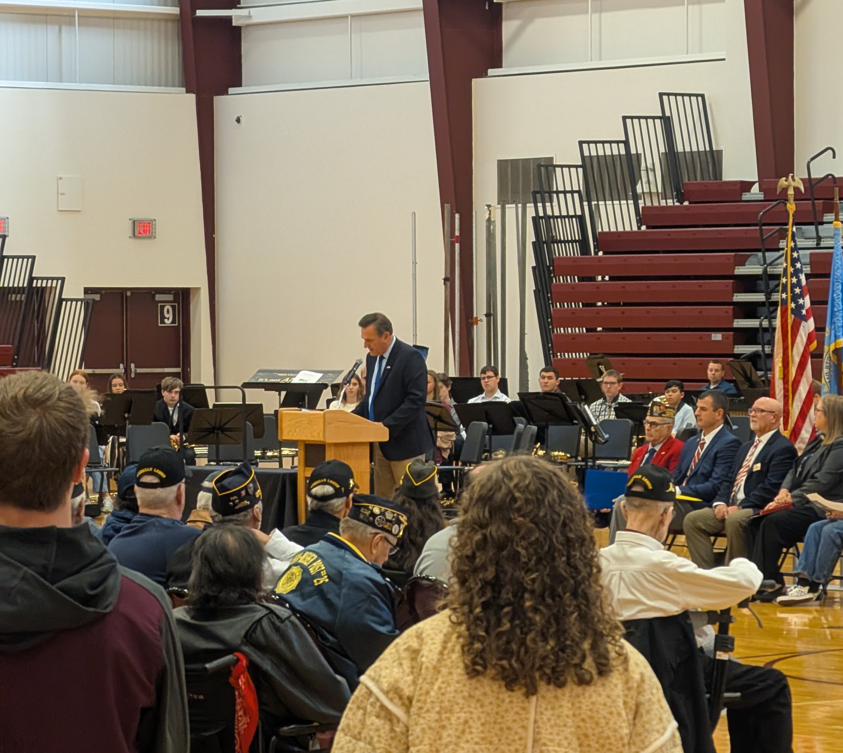 Governor Larry Roden, speaking at MCSD Veterans Program