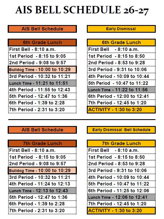 Bell Schedule
