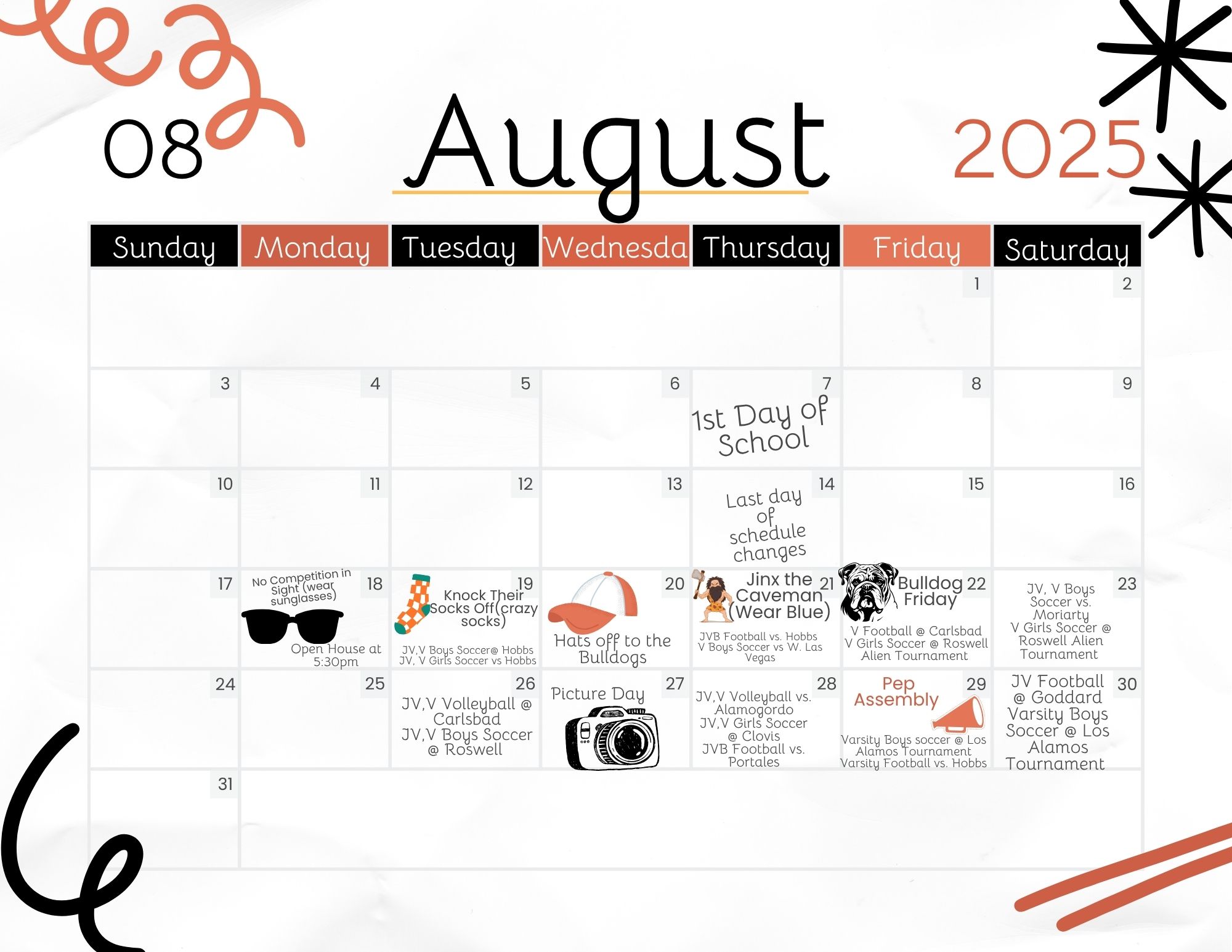 August Calendar