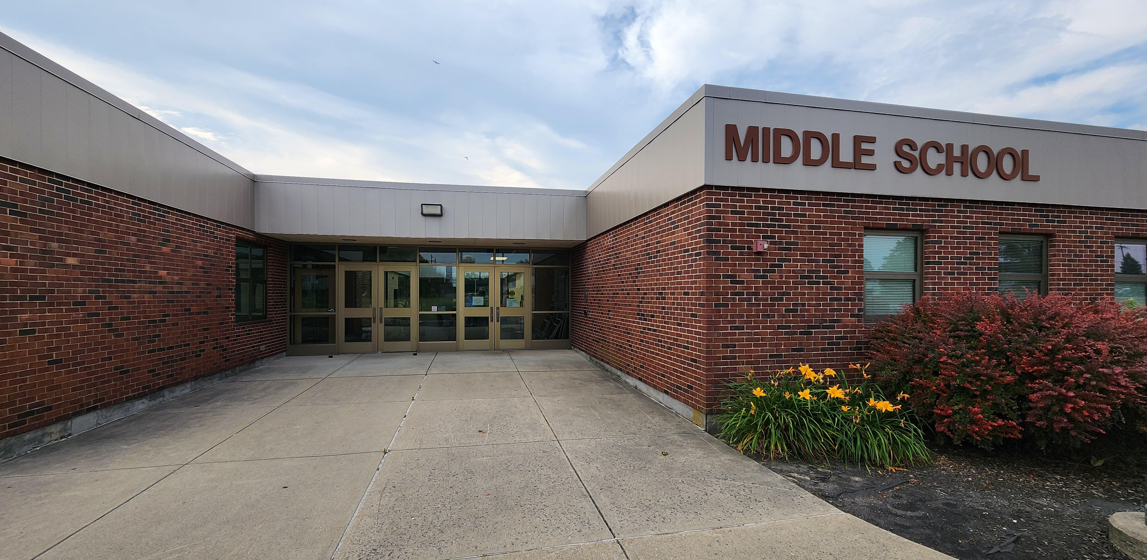 outside of middle school building
