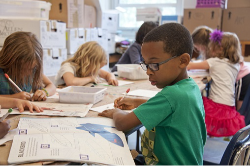 students sitting at desks