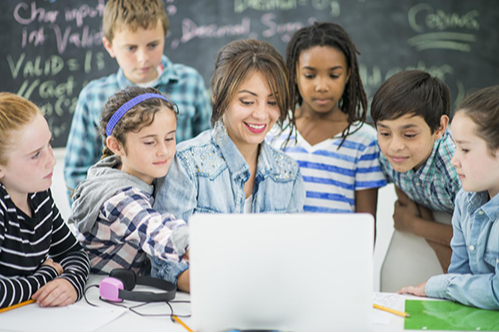 teacher and students in classroom