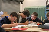 Students doing schoolwork 