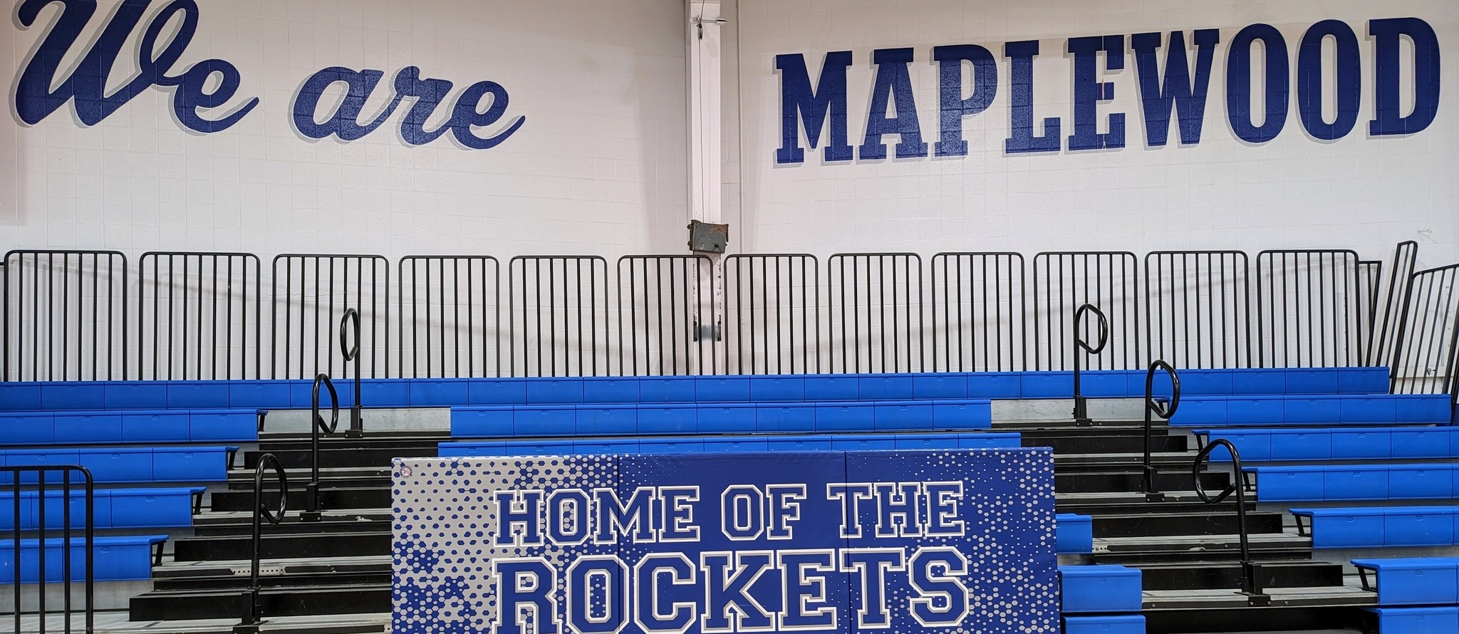 We are Maplewood Home of the Rockets gym. 