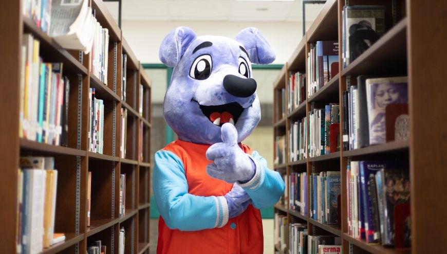 Cooper in Library