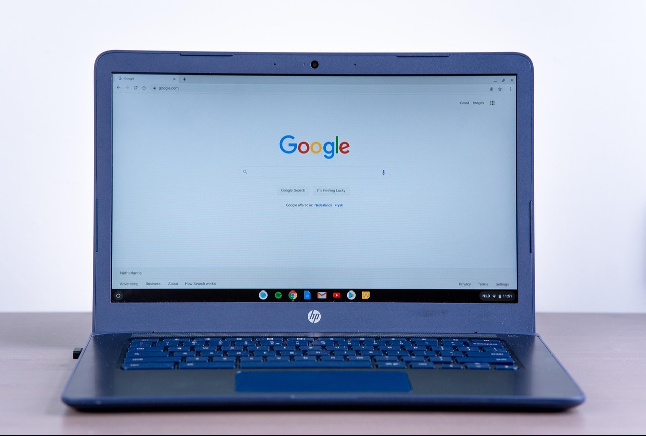 chromebook on desk