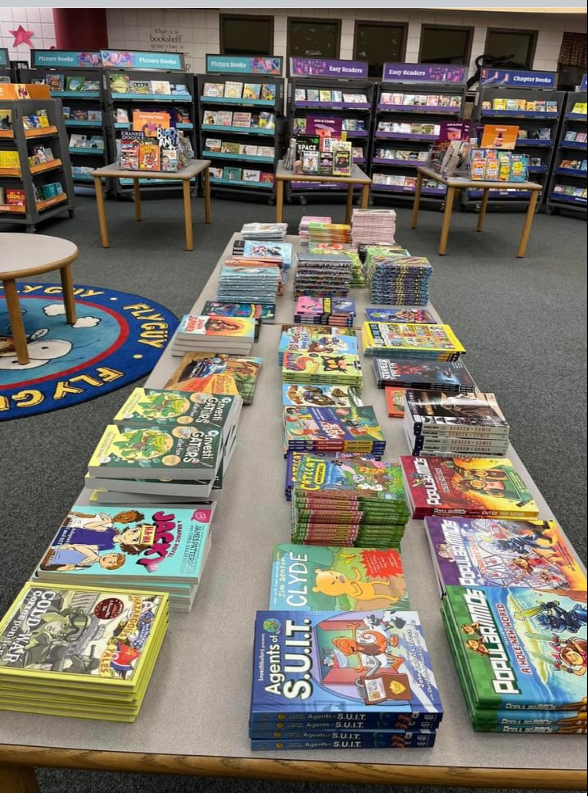 books on a table