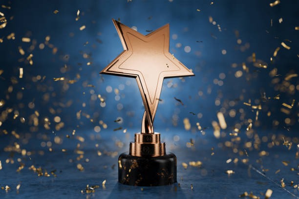 star trophy with glitter