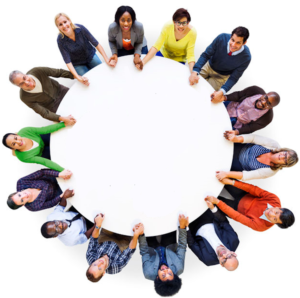 People in a circle table