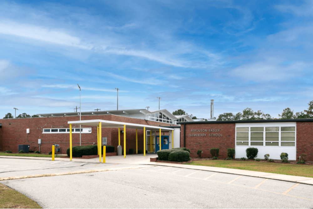 A photo of the front of ferguson easley elementary