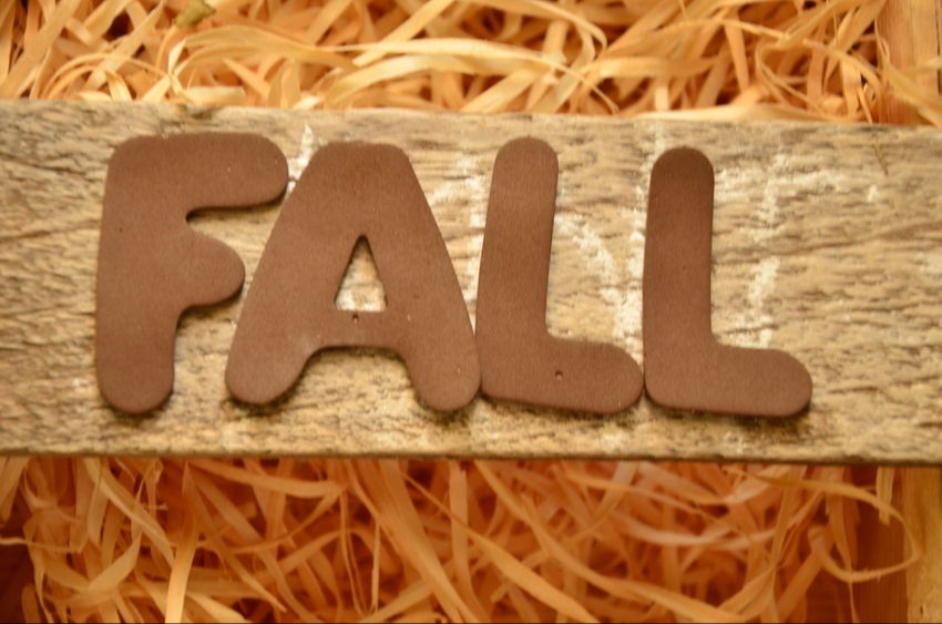 fall spelled out in big letters
