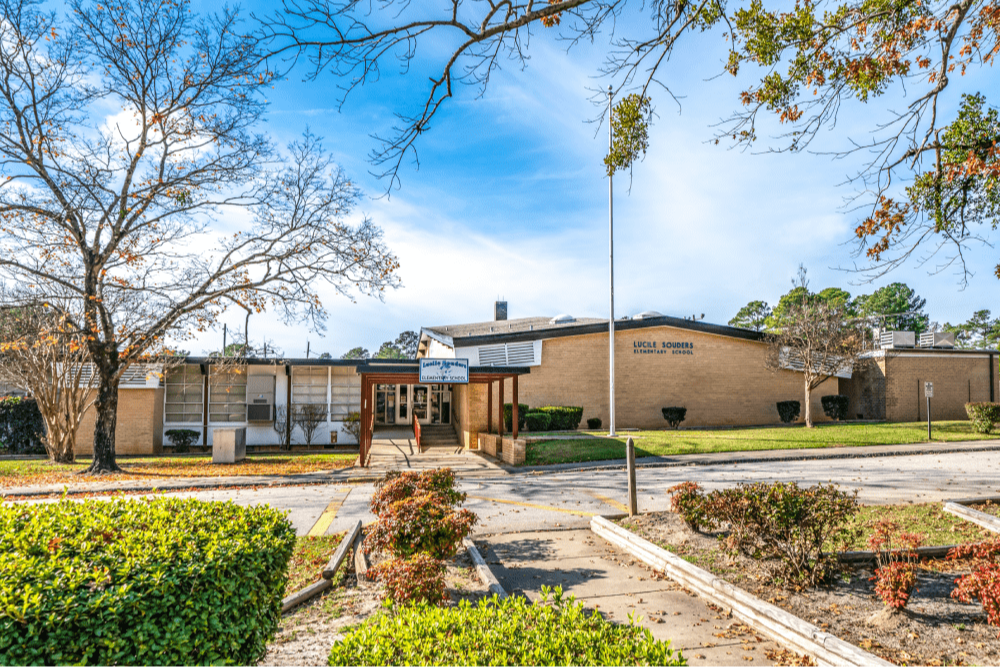 A photo of the front of lucille sounders elementary