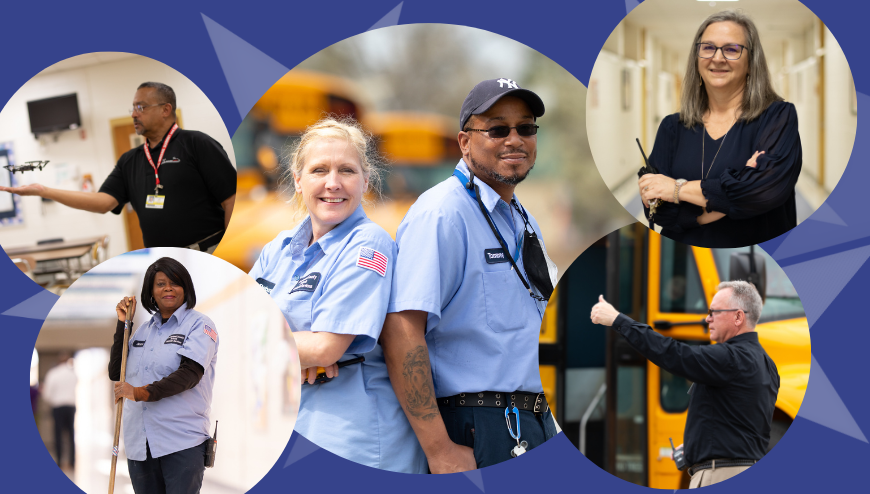 Collage of school staff