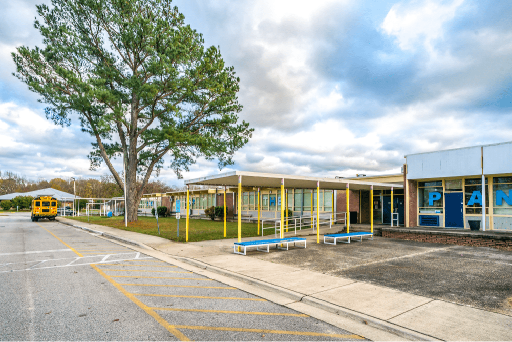 A photo of the front of walker spivey elementary