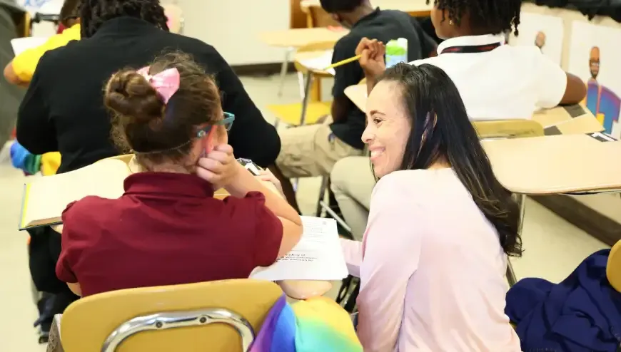 Image of Volunteer with Student