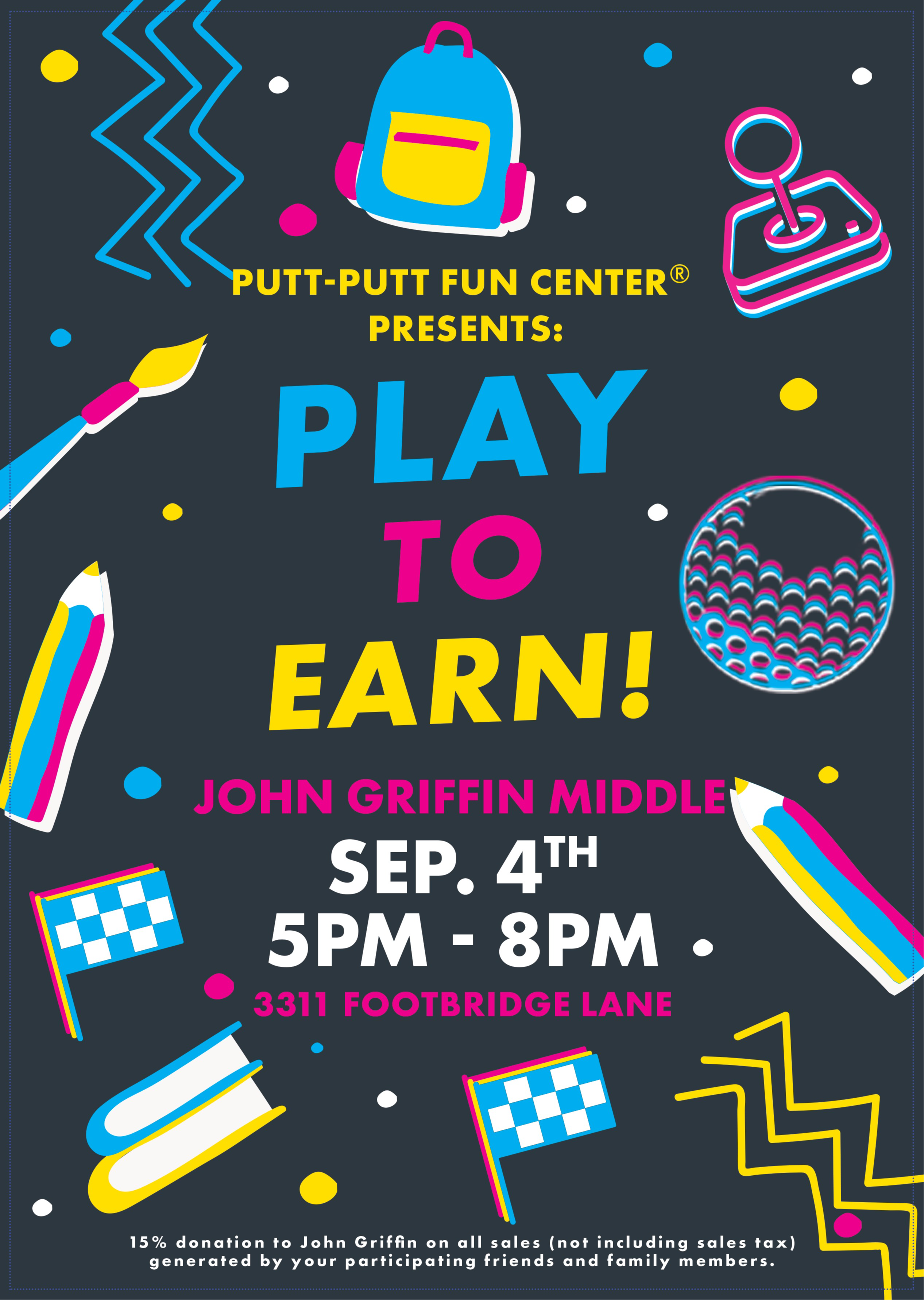 PTA putt-putt flyer