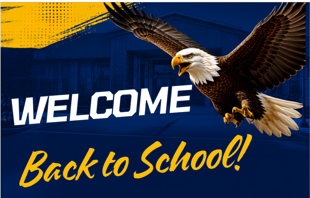 image of an eagle with the words "Welcome Back to School!"