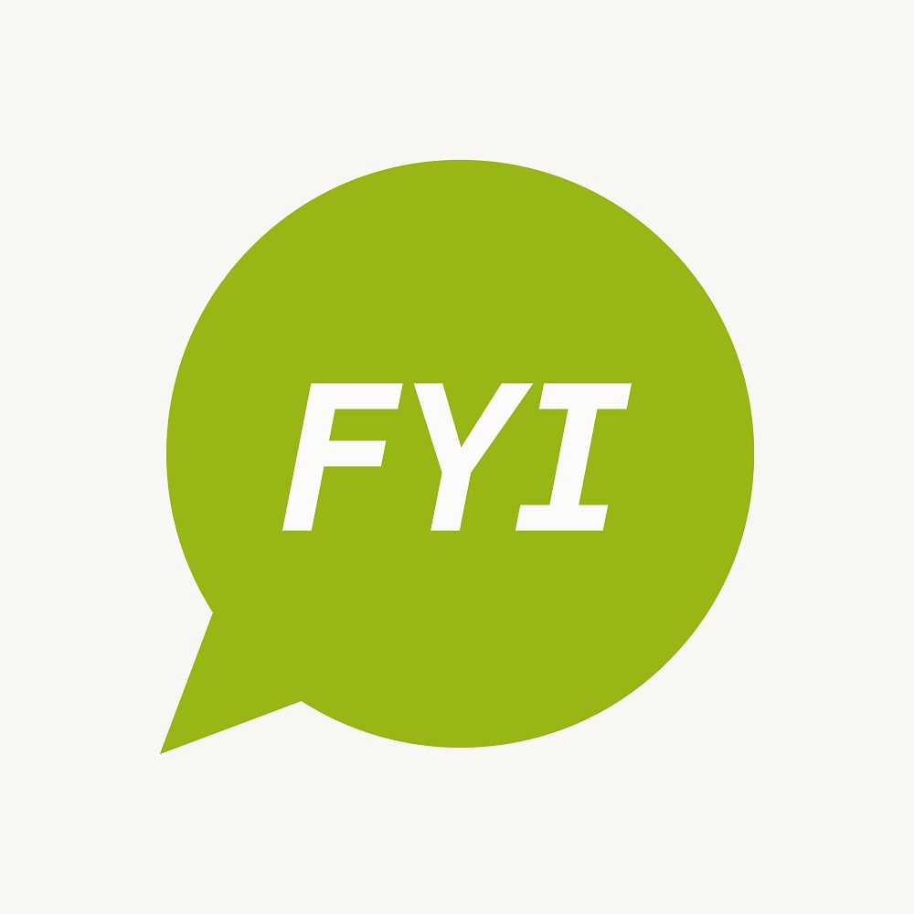 FYI speech bubble