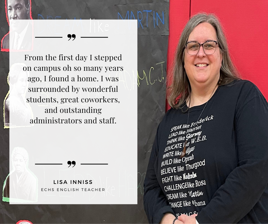 From the first day I stepped on campus oh so many years ago, I found a home. I was surrounded by wonderful students, great coworkers, and outstanding administrators and staff. Lisa Inniss