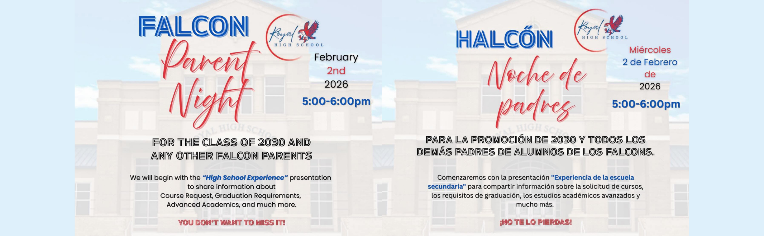 Royal High School Parent Night