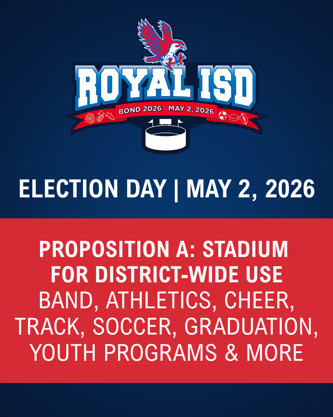 Royal ISD 2026 Bond Election Sign