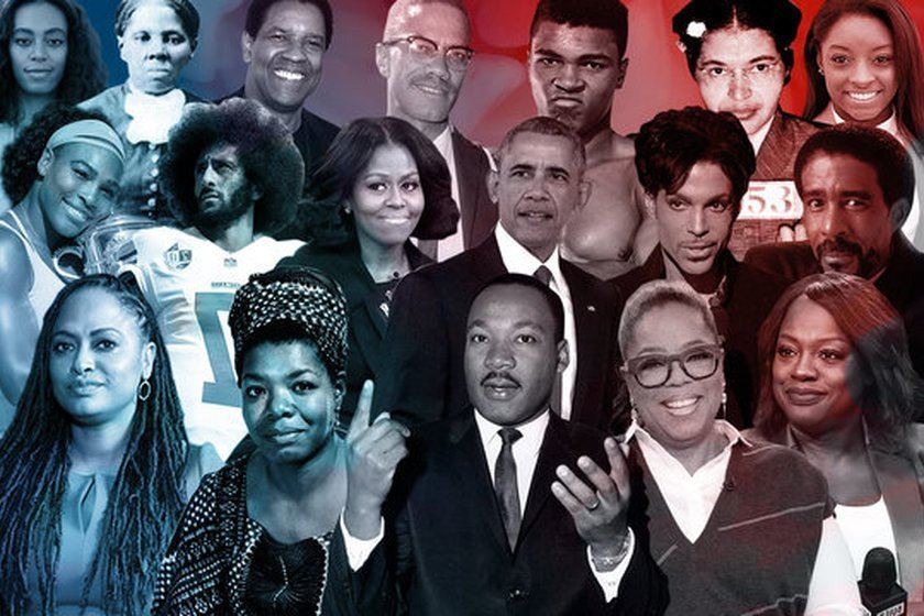 Collage of prominent Black Americans