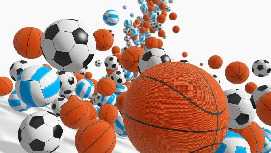 Various Sports Balls Bouncing