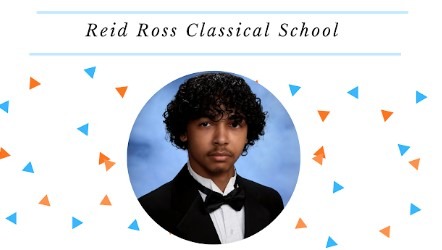 co-valedictorian blue and orange triangles